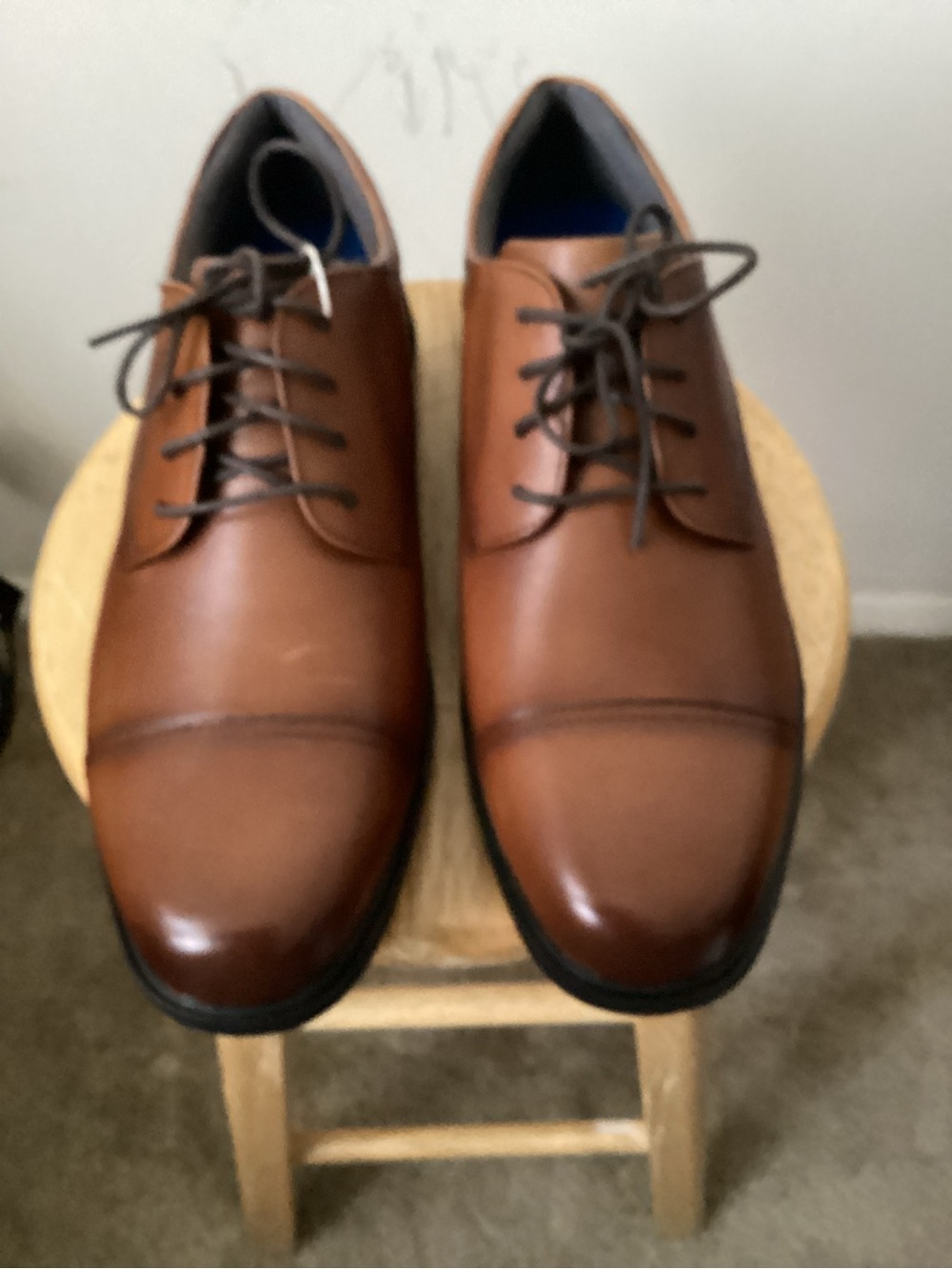 Nunn Bush comfort gel Men's Brown Cap-Toe Dress Oxfords